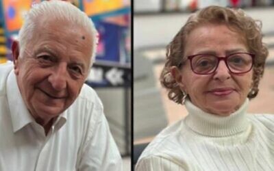 Antakya Jewish community leaders Saul and Fortuna Cenudioglu, who were killed in the February 6, 2023 earthquake in Turkey. (Courtesy)