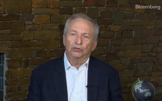 Former US Treasury secretary Lawrence Summers speaks to Bloomberg, February 10, 2023. (Video screenshot) Former US Treasury secretary Lawrence Summers speaks to Bloomberg, February 10, 2023. (Video screenshot)