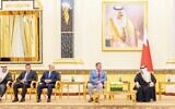 IDF Chief of Staff Herzi Halevi (second from L) at a regoinal security conference in Bahrain on February 6, 2023. (Akhbar Al Khaleej)