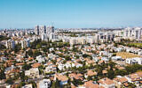 An aerial view of Rishon LeZion, February 2018. (Vicu9 via iStock by Getty Images)