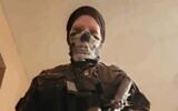 Undated image believed to show Sarah Beth Clendaniel in tactical gear, holding a rifle (Court documents)