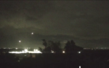 Two Iron Dome interceptor missiles are seen launched over Sderot, February 4, 2023. (Dadi Fold/Courtesy)
