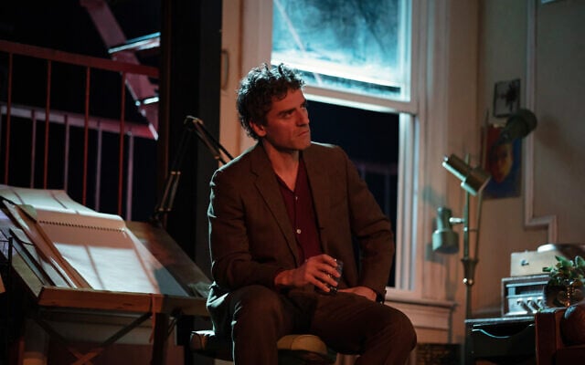 Oscar Isaac plays the titular character in a revival of Lorraine Hansberry's 'The Sign in Sidney Brustein's Window' at the BAM Harvey Theater in Brooklyn, New York. (Julieta Cervantes via JTA)