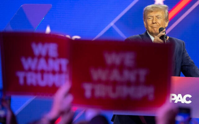 Former US President and 2024 presidential hopeful Donald Trump speaks during the 2023 Conservative Political Action Coalition (CPAC) Conference in National Harbor, Maryland, on March 4, 2023. (Photo by ROBERTO SCHMIDT / AFP) Former US President and 2024 presidential hopeful Donald Trump speaks during the 2023 Conservative Political Action Coalition (CPAC) Conference in National Harbor, Maryland, on March 4, 2023. (Photo by ROBERTO SCHMIDT / AFP)