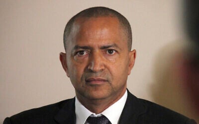 Congolese politician leader Moise Katumbi, speaks during a press conference held at his lawyer's office in Paris, France, June 16, 2017. (AP Photo/Ariane Grosset)