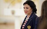 Head of the Russian Rhythmic Gymnastics Federation Irina Viner-Usmanova arrives for an awarding ceremony for Russia's Olympians in the Kremlin in Moscow, Russia, August 25, 2016. (AP/Ivan Sekretarev)