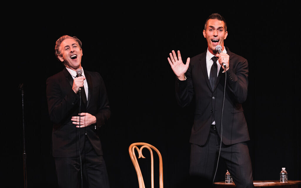 Ari Shapiro (right) with Alan Cumming  performing in their Och & Oy! show. (Emilio Madrid)