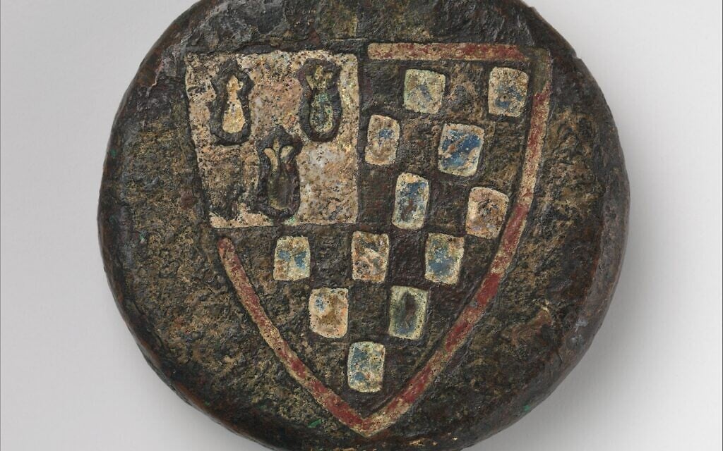 Pommel of Pierre de Dreux, French, ca. 1250, copper, gold, enamel, Metropolitan Museum of Art, New York. (Courtesy)