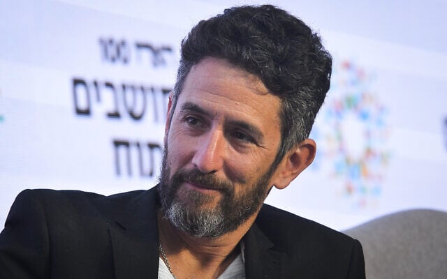 Journalist Uri Misgav speaks at a conference of the Israeli newspaper Haaretz, held in Tel Aviv on March 28, 2019. (Flash90) Journalist Uri Misgav speaks at a conference of the Israeli newspaper Haaretz, held in Tel Aviv on March 28, 2019. (Flash90)