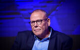 Arnon Bar-David, chairman of the Histadrut labor federation, speaks at a conference in Tel Aviv, December 7, 2022. (Tomer Neuberg/ Flash90)