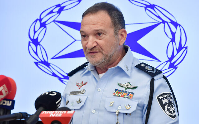 Police Commissioner Kobi Shabtai speaks during a press conference in Tel Aviv, on March 11, 2023. (Avshalom Sassoni/Flash90) Police Commissioner Kobi Shabtai speaks during a press conference in Tel Aviv, on March 11, 2023. (Avshalom Sassoni/Flash90)