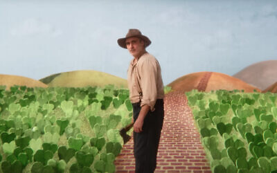 Joaquin Phoenix in an animated sequence from the "Beau Is Afraid" trailer. (Screenshot/YouTube via JTA)