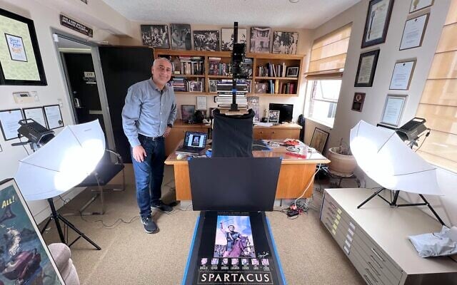 Photographer Ardon Bar-Hama's digitizing camera setup. (Courtesy)
