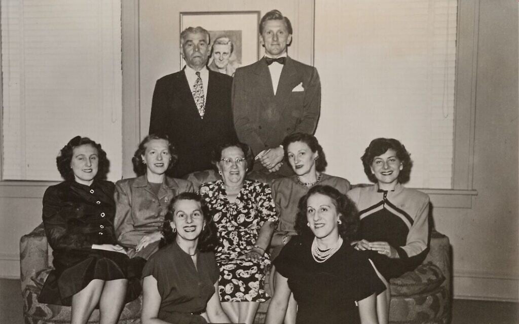 Kirk Douglas, back right, with his family in an undated photo. (Courtesy of The Douglas Archive)