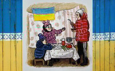 Zoya Cherkassky-Nnadi provided the illustrations for “For Our Freedom,” the first Ukrainian-language version of the Passover Hagaddah. (Courtesy/Project Kesher via JTA)
