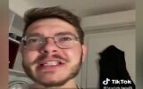 Michael Vilensky, an intern in Religious Zionism MK Simcha Rothman's office, who has posted several offensive videos and comments on social media. (Channel 13 screenshot: used in accordance with Clause 27a of the Copyright Law)