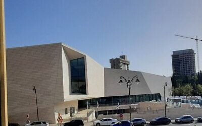A view of the Museum of Tolerance in Jerusalem on April 5, 2021. (Joshua Davidovich/Times of Israel)