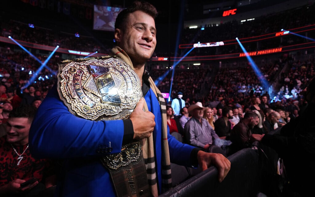 Professional wrestler Maxwell Jacob Friedman attends the UFC 282 event at T-Mobile Arena on December 10, 2022 in Las Vegas, Nevada. (Cooper Neill/Zuffa LLC) Professional wrestler Maxwell Jacob Friedman attends the UFC 282 event at T-Mobile Arena on December 10, 2022 in Las Vegas, Nevada. (Cooper Neill/Zuffa LLC)