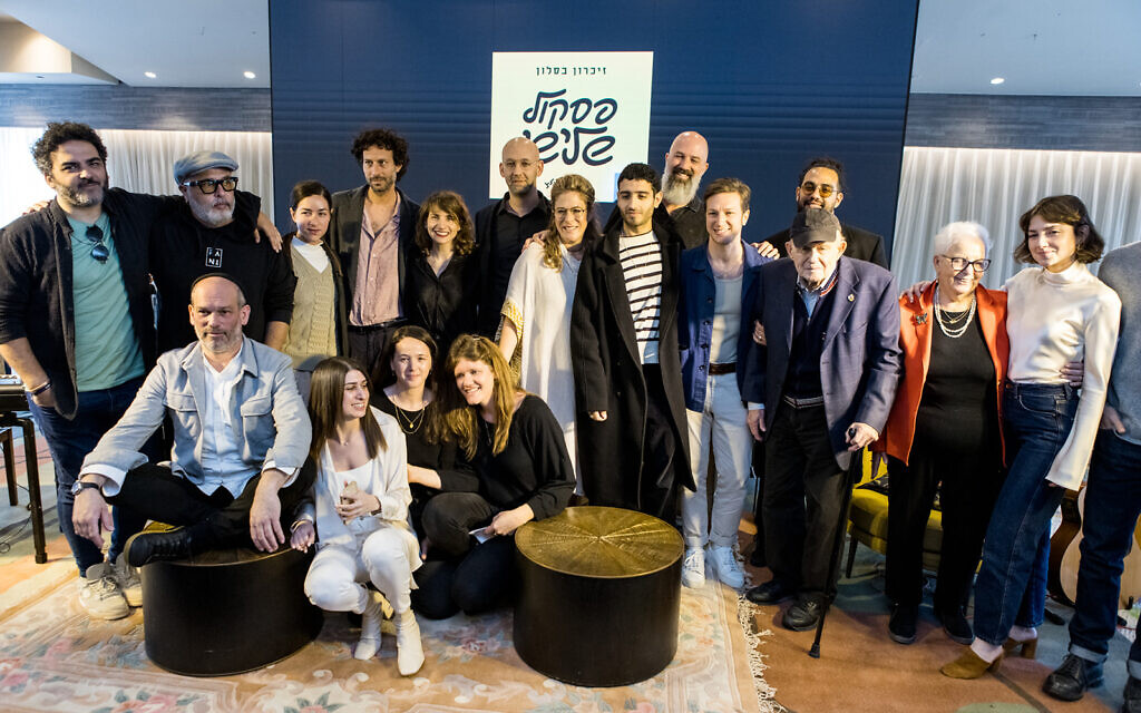 The artists and Holocaust survivors who participated in 'Paskol Shlishi,' an album of Holocaust-inspired music organized by Zikaron Basalon and Galgalatz for Holocaust Remembrance Day 2023 (Courtesy Zikaron Basalon) The artists and Holocaust survivors who participated in 'Paskol Shlishi,' an album of Holocaust-inspired music organized by Zikaron Basalon and Galgalatz for Holocaust Remembrance Day 2023 (Courtesy Zikaron Basalon)