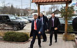 Moldova's then parliamentary candidate Ilan Shor, mayor of the town of Orhei, arrives to meet with supporters during a campaign event in the city of Comrat on February 15, 2019. (Daniel MIHAILESCU/AFP)