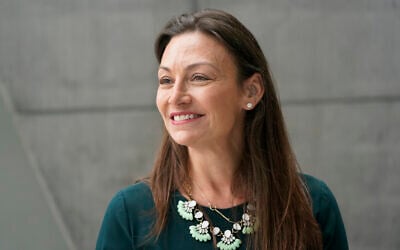 File: Then-Florida commissioner of agriculture and consumer services Nikki Fried speaks during an interview at the Phillip & Patricia Frost Museum of Science in Miami, on April 21, 2022. (AP/Wilfredo Lee)