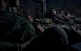 Illustrative: Ukrainian soldiers rest in a dugout on the frontline in Bakhmut, Donetsk region, Ukraine, Monday, April 10, 2023. (AP Photo/Libkos)