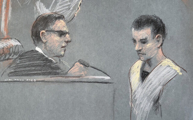 Massachusetts Air National Guardsman Jack Teixeira, right, appears in US District Court in Boston, April 14, 2023 (Margaret Small via AP) Massachusetts Air National Guardsman Jack Teixeira, right, appears in US District Court in Boston, April 14, 2023 (Margaret Small via AP)