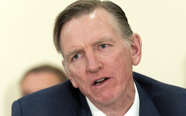 Rep. Paul Gosar, R-Ariz., questions the witness during a House Oversight and Accountability Committee subcommittee on National Security, the Border, and Foreign Affairs, hearing on resettlement of unaccompanied minors, on Tuesday, April 18, 2023, on Capitol Hill in Washington. (AP Photo/Jacquelyn Martin) Rep. Paul Gosar, R-Ariz., questions the witness during a House Oversight and Accountability Committee subcommittee on National Security, the Border, and Foreign Affairs, hearing on resettlement of unaccompanied minors, on Tuesday, April 18, 2023, on Capitol Hill in Washington. (AP Photo/Jacquelyn Martin)