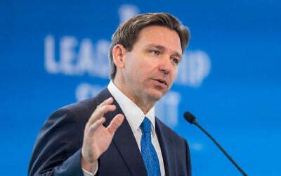 Florida Governor Ron DeSantis speaks at the Heritage Foundation 50th Anniversary Celebration leadership summit, April 21, 2023, in Oxon Hill, Maryland. (AP Photo/Alex Brandon, File)