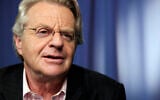 US talk show host Jerry Springer speaks in New York on April 15, 2010. (AP Photo/Richard Drew, File)