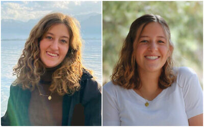 Maia (left) and Rina Dee, sisters who were killed in a terrorist shooting attack in the West Bank on April 7, 2023. (Courtesy of the family)