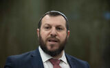 Heritage Minister Amichay Eliyahu arrives at a meeting at the Prime Minister's Office in Jerusalem on January 29, 2023. (Yonatan Sindel/Flash90)