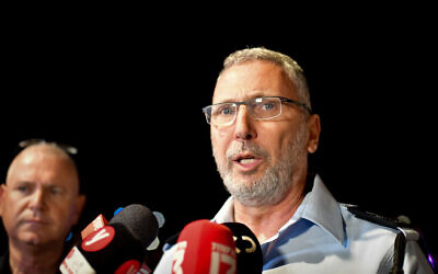 Tel Aviv District Police Commander Amichai Eshed in Tel Aviv, April 7, 2023. (Avshalom Sassoni/Flash90)