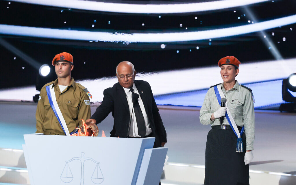 The 75th anniversary Independence Day ceremony, held at Mount Herzl, Jerusalem on April 25, 2023. Photo by Yonatan Sindel/Flash90