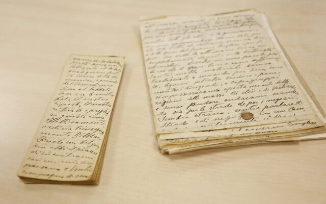 Francesco Cerrone diary, part of the National Library of Israel's Operation Diary: The Founding Generation for Israel's 75th (Courtesy Uri Bareket/National Library of Israel)