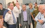 US Ambassador to Israel Tom Nides (L) and Israel Airports Authority chair Jerry Gershon at the Allenby crossing on April 2, 2023. (Jeries Mansour, U.S. Office of Palestinian Affairs)