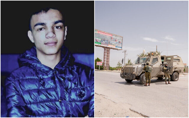 15-year-old Muhammad Fayez Bilhan (left) killed during an IDF raid in the West Bank refugee camp of Aqabat Jabr, April 10, 2023. (Social media; Israel Defense Forces)