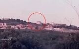 Footage from a shooting attack targeting Kibbutz Ma'ale Gilboa on April 3, 2023. (Screen capture/Twitter)
