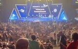 Delegates to the World Zionist Congress in Jerusalem, April 20, 2023. (Twitter video screenshot)