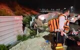 The scene of an ATV accident in Ramat Beit Shemesh, April 10, 2023. (United Hatzalah)