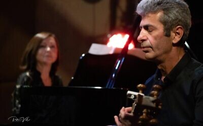 Pianist Larissa Eliyahu (left) and her husband, Tar player Piris Eliyahu, will perform together for the first time in their 41 years of marriage on April 20, 2023 at Jerusalem's Confederation House (Courtesy Peter Vit)