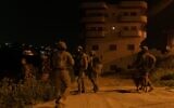Israeli troops operate in the West Bank, early April 7, 2023. (Israel Defense Forces)