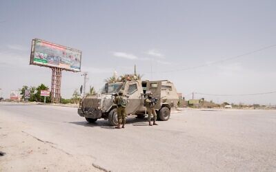 Israeli troops are seen operating in the West Bank refugee camp of Aqabat Jabr, April 10, 2023. (Israel Defense Forces)