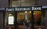 File: A pedestrian walks past a First Republic Bank in San Francisco on April 26, 2023. (AP Photo/Jeff Chiu)