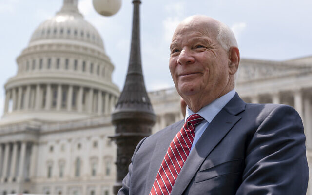 Democratic Senator Ben Cardin of Maryland attends a news conference at the Capitol in Washington, April 27, 2023. (AP Photo/J. Scott Applewhite, File)