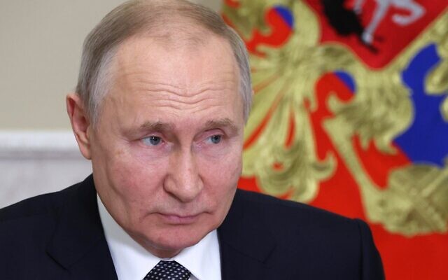Russian President Vladimir Putin speaks to Altai Territory Governor Viktor Tomenko during their meeting via videoconference in Moscow, Russia, Tuesday, May 2, 2023. (Mikhail Klimentyev, Sputnik, Kremlin Pool Photo via AP) Russian President Vladimir Putin speaks to Altai Territory Governor Viktor Tomenko during their meeting via videoconference in Moscow, Russia, Tuesday, May 2, 2023. (Mikhail Klimentyev, Sputnik, Kremlin Pool Photo via AP)