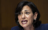 File: Dr. Rochelle Walensky, Director of the Centers for Disease Control and Prevention, testifies during a Senate Health, Education, Labor, and Pensions Committee hearing to examine an update on the ongoing Federal response to COVID-19, June 16, 2022, on Capitol Hill in Washington. (AP/Manuel Balce Ceneta)