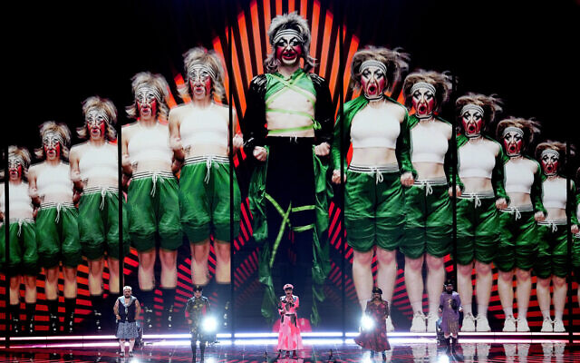 Let 3 of Croatia perform during the first semifinal at the Eurovision Song Contest in Liverpool, England, Tuesday, May 9, 2023. (AP/Martin Meissner) Let 3 of Croatia perform during the first semifinal at the Eurovision Song Contest in Liverpool, England, Tuesday, May 9, 2023. (AP/Martin Meissner)