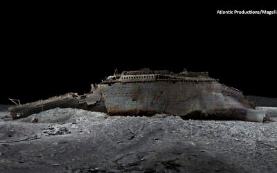 Deep-sea researchers have completed the first full-size digital scan of the Titanic wreck, showing the entire relic in unprecedented detail and clarity, the companies behind a new documentary on the wreck said Thursday, May 18, 2023. Using two remote operated submersibles, a team of researchers spent six weeks last summer in the North Atlantic mapping every millimeter of the shipwreck and the surrounding 3-mile debris field, where personal belongings of the ocean liner's passengers such as shoes and watches were scattered. (Atlantic/Magellan via AP)