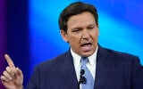 Florida Governor Ron DeSantis speaks at the Conservative Political Action Conference (CPAC), February 24, 2022, in Orlando, Florida. (AP Photo/John Raoux, File)
